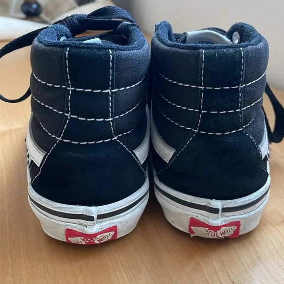 Vans Off The Wall High Top Black Suede Skateboard Shoes 500714 - Picture 4 of 14